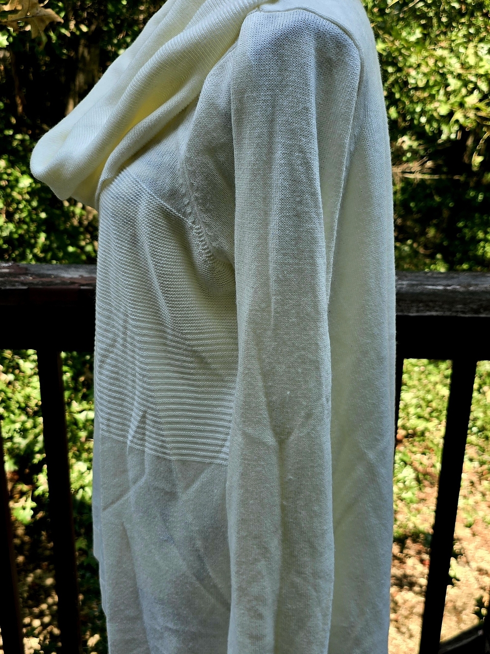 Avenue Cream Cowl Neck Lightweight Sweater